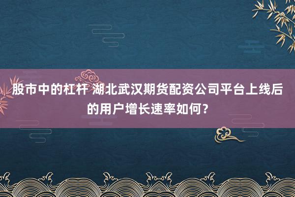股市中的杠杆 湖北武汉期货配资公司平台上线后的用户增长速率如何？